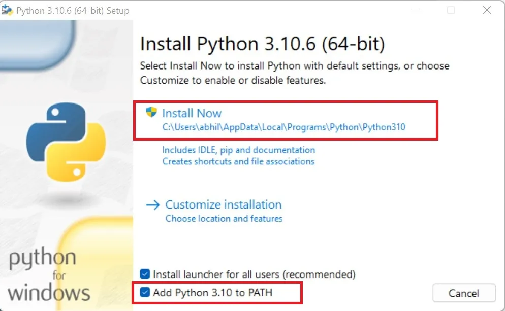 Python Installation Windows