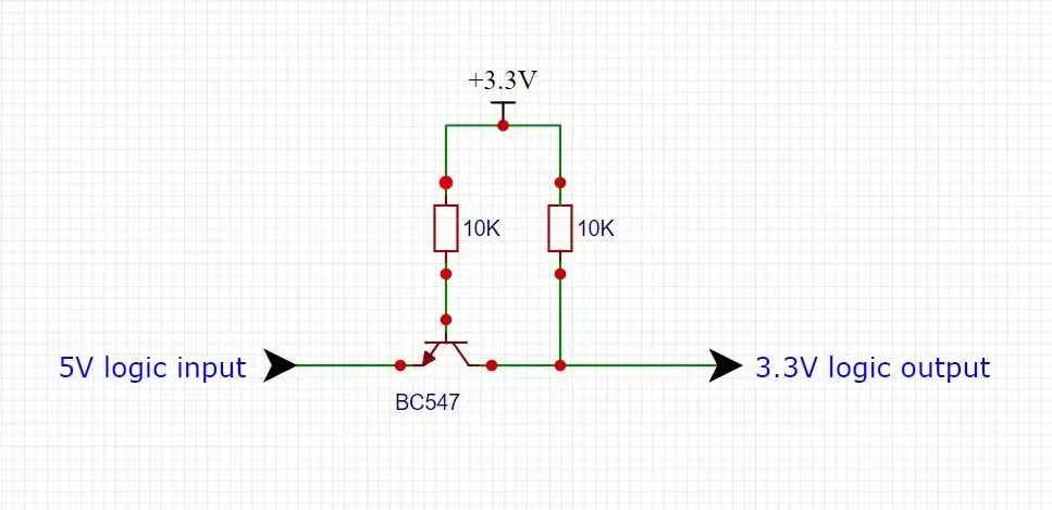 logic level converter to convert 5V to 3.3V