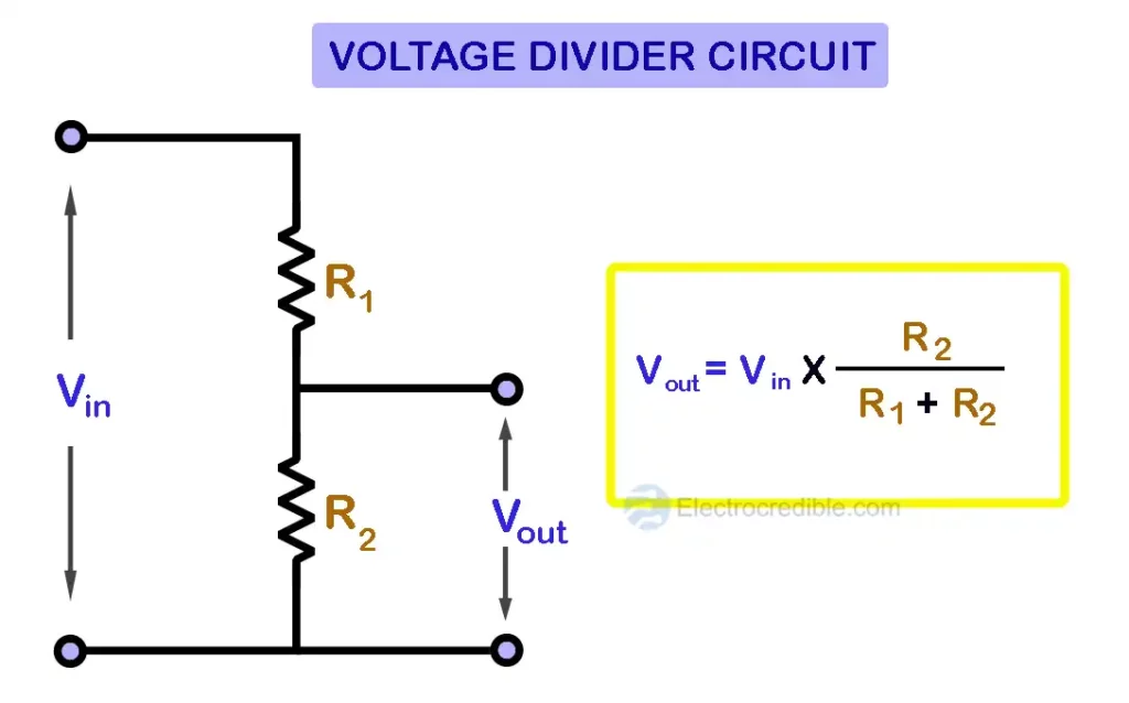 resistive voltage divider circuit diagram